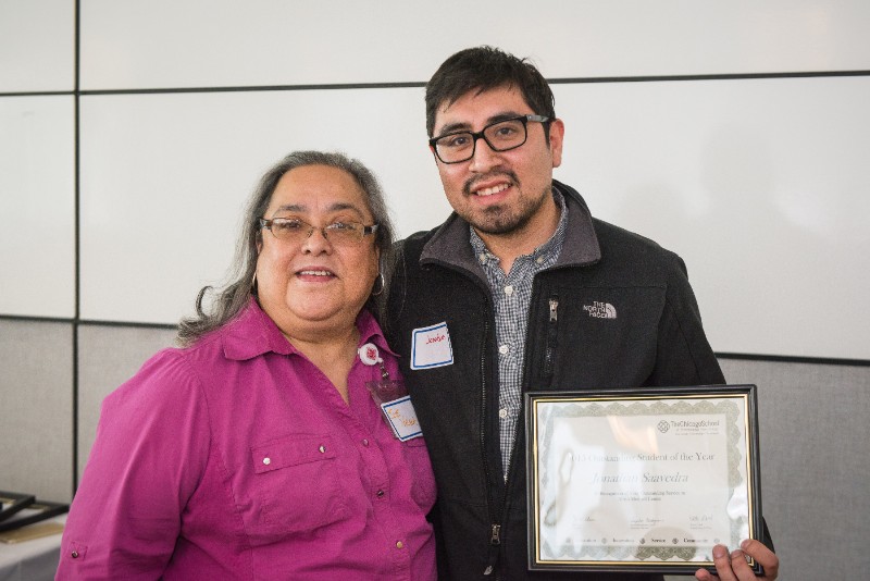 Outstanding Student of the Year - Jonathan Saavedra, Alivio Medical Center, pictured with Susan Vega